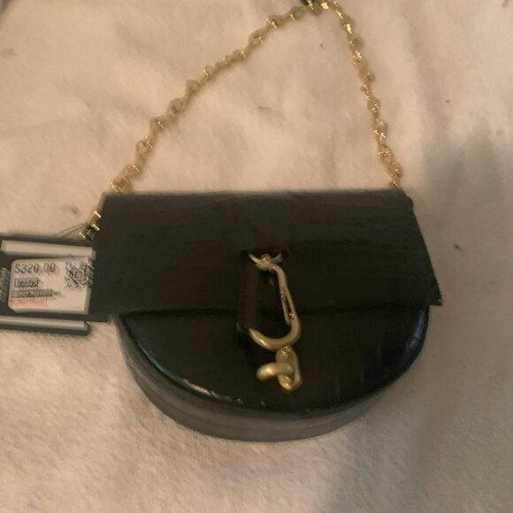 Zac Posen Iconic Eartha Leather Top Handle Black Crossbody Handbag - Picture 4 of 4